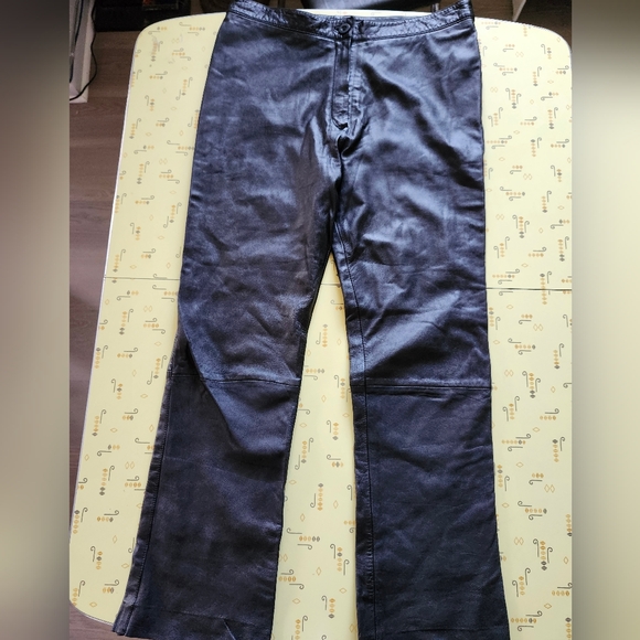 Vintage 90s Bovines Genuine Leather Pants - Picture 2 of 9